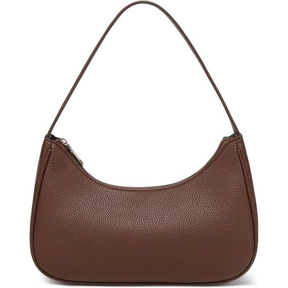 UNBRAND Handbags - Women Lychee Pattern Coffee Imported Fashion Mini Clutch Underarm Mini Tote Bag